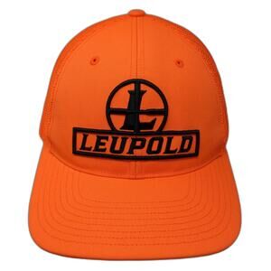 Leupold Trucker Hat Orange One Size Snapback Mesh High Visibility Hunting Cap